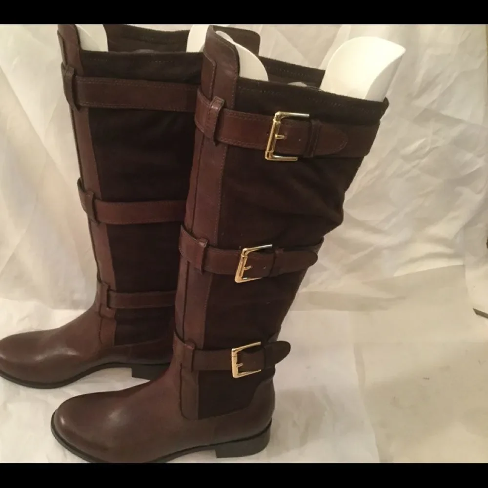 New Cole Haan Avalon Triple Buckle Suede Leather